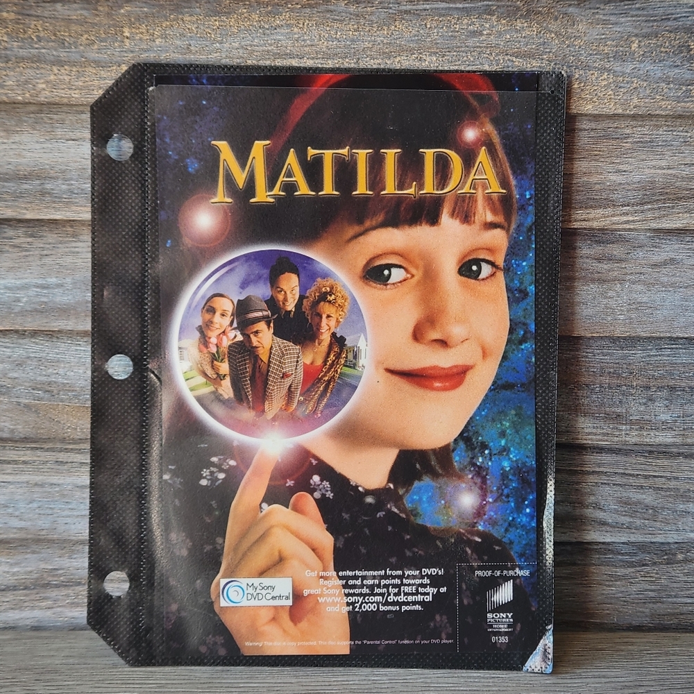 🖤 Matilda DVD Family Movie Artwork And Dvd Only, No Case